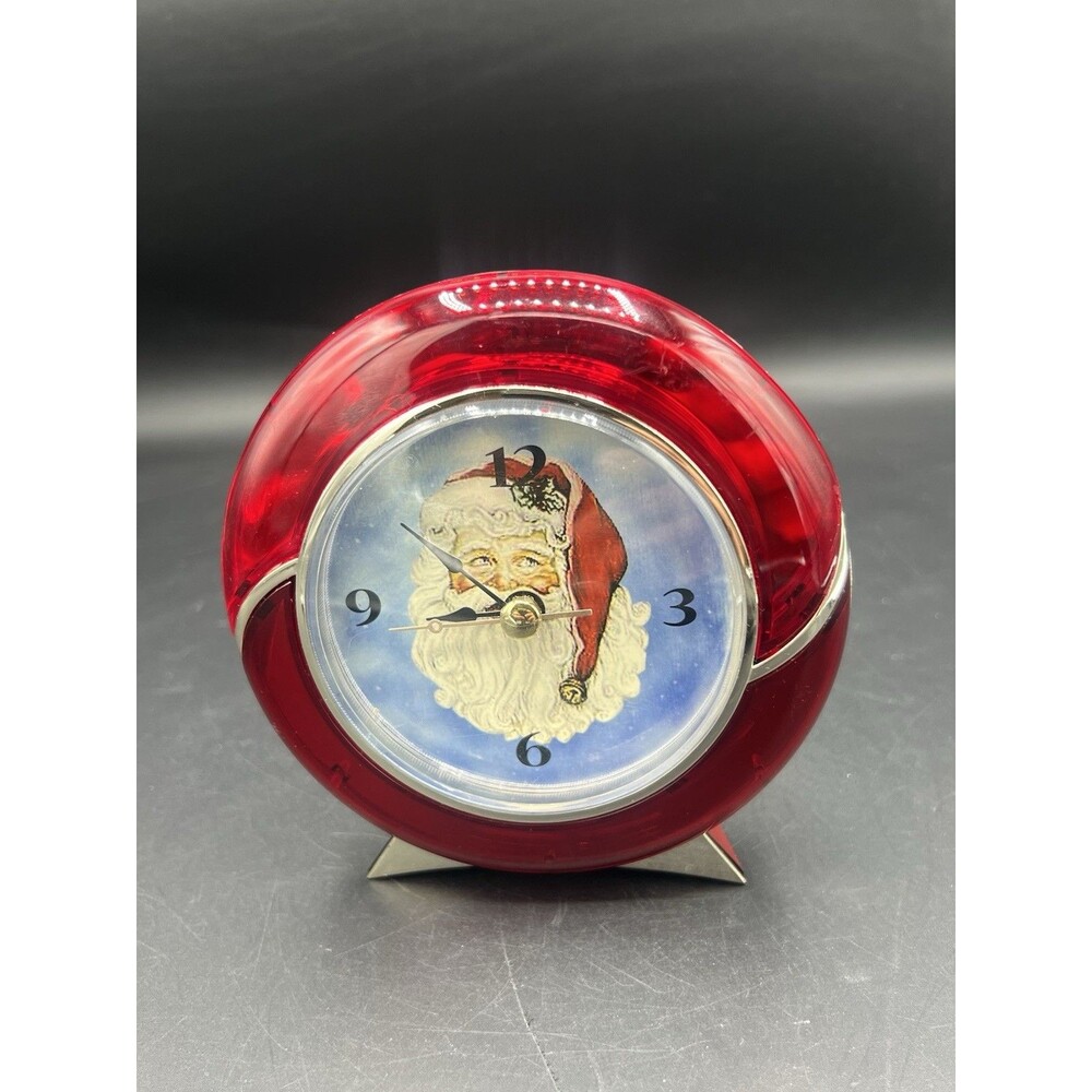 1950’s Santa Tozal Decorative quarts Christmas Table Clock